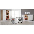Schäfer Shop Genius Seitenverblendung TETRIS SOLID, für Metall-Korpus, für 3 OH-Schränke, 19 mm stark, weiss