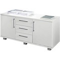 Schäfer Shop Genius Sideboard, 3 Schübe & 2 Türen, Metallgriffe, B 1200 x T 500 x H 600 mm, weiss/weiss