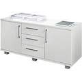 Schäfer Shop Genius Sideboard, 3 Schübe & 2 Türen, Metallgriffe, B 1200 x T 500 x H 720 mm, weiss/weiss