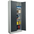 Schäfer Shop Select Universalschrank, Stahl, abschließbar, T 400 x H 1935 x B 800 mm, 5 OH, lichtgrau/anthrazitgrau
