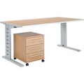 Schäfer Shop Select, Schäfer Shop Select Büromöbelset 2-tlg. Moxxo IQ Schreibtisch B 1600 x T 800 mm, C-Fuss