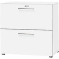 Schäfer Shop Select HR-Schrank Start Off, 2 OH, abschliessbar, B 800 x T 420 x H 744 mm, Holz, weiss/weiss