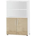 Schäfer Shop Select Kombischrank SET UP, 4 OH, weiss/Eiche-Dekor