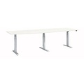 Schäfer Shop Select Konferenztisch ERGO-T 2.0 Big, bis 8 Personen, elektrisch höhenverstellbar, Tonne, T-Fuss, B 2800 mm, weiss/weissalu