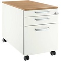 Schäfer Shop Select Rollcontainer 126, 3 Schübe, Griff rund, weiß/Kirsche-Romana
