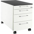 Schäfer Shop Select Rollcontainer 1233, 4 Schübe, Griff eckig, weiss/graphit
