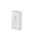 Schäfer Shop Select Schrank Start Off, 4 OH, abschliessbar, B 800 x T 420 x H 1470 mm, Holz, lichtgrau/lichtgrau