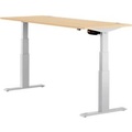 Schäfer Shop Select, Schäfer Shop Select Schreibtisch ERGO-T, elektrisch höhenverstellbar, Rechteck, T-Fuss, B 1800 x T 800 x H 640-1300 mm, Ahorn/weissaluminium