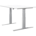Schäfer Shop Select Schreibtisch LOGIN, elektrisch höhenverstellbar, Rechteck, T-Fuß, B 1200 x T 800 x H 645-1290 mm, weiß/weißaluminium