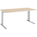 Schäfer Shop Select Schreibtisch Moxxo IQ, Rechteck, C-Fuss, B 1600 x T 800 x H 735 mm, Ahorn-Dekor