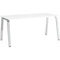 Schäfer Shop Select Schreibtisch Start Off, A-Fuss, Rechteck, Stahl/Holz, B 1600 x T 800 x H 735 mm, weiss