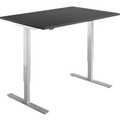 Schäfer Shop Select Schreibtisch Start Off, elektrisch höhenverstellbar, Rechteck, T-Fuss, B 1200 x T 800 x H 705-1205 mm, graphit/weissalu