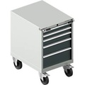 Schäfer Shop Select, Schäfer Shop Select Schubladenschrank mit Rollen WSK 27-36, 5 Schübe, bis 75 kg, B 564 x T 725 x H 920 mm, lichtgrau/anthrazitgrau