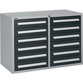 Schäfer Shop Select Schubladenschrank SF 120, 12 Schübe, weissaluminium RAL 9006 anthrazitgrau RAL 7016