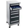 Schäfer Shop Select Schubladenschrank SFR 70, 7 Schübe, mit Rollen, weissaluminium RAL 9006 anthrazitgrau RAL 7016