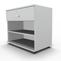Schäfer Shop Select, Schäfer Shop Select Sideboard, mit Schublade, abschliessbar, Spanplatte, B 800 x T 420 x H 663 mm, lichtgrau