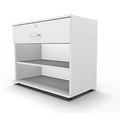 Schäfer Shop Select, Schäfer Shop Select Sideboard, mit Schublade, abschliessbar, Spanplatte, B 800 x T 420 x H 663 mm, weiss