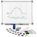 Schäfer Shop, Whiteboard 90120, Alurahmen + Whiteboard-Zubehör-Set Standard GRATIS
