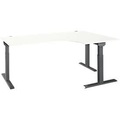 Schäfer Shop Select, Schäfer Shop Select Winkelschreibtisch ERGO-T 2.0, 90° Winkel, Ansatz rechts, T-Fuss, B 2000 x T 1200/800 x H 675-895 mm, weiss/anthrazit