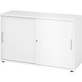 Hammerbacher Schrank V1752S/W/W/BS Weiß 120 x 40 x 74,8 cm