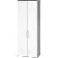 Hammerbacher Schrank V968T6/G/W/BS Grau 80 x 42 x 215,4 cm