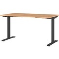 Schreibtisch Agenda Home, elektrisch höhenverstellbar, B 1400 x T 800 x H 720-1200 mm, Grandson-Eiche/Schwarz