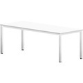 Schreibtisch BEXXSTAR, Quadratrohrfuss, Rechteck, B 2000 x T 1000 x H 740 mm, weiss