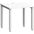 Schäfer Shop Genius Schreibtisch MODENA FLEX, 4-Fuss-Quadratrohr, B 800 x T 800, weiss