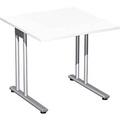 Schreibtisch PALENQUE, C-Fuss, Rechteck, B 800 x T 800 x H 720 mm, weiss