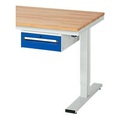 RAU, RAU Unterbau-Schubladencontainer BxT 490 x 600 mm, für Tisch-Serie 150, 300 Schubladenhöhe 1 x 150 mm