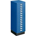 undefined, Schubladenschrank DIN A4, mit 15 Schubladen, 940 mm hoch, enzianblau