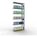 Schulte Lagertechnik Fachbodenregal-Stecksystem MULTIplus 250, Anbauregal, Längenriegel, 2500x1000x300 mm, 6 Böden, enzianblau/verzinkt