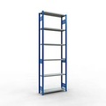 Schulte Lagertechnik Fachbodenregal-Stecksystem MULTIplus 250, Grundregal, Längenriegel, 3000x1000x300 mm, 7 Böden, enzianblau/verzinkt