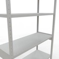 Schulte Lagertechnik Fachbodenregal-Stecksystem MULTIplus 250, Grundregal, Längenriegel, 3000x1300x500 mm, 7 Böden, lichtgrau