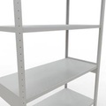 Schulte Lagertechnik Fachbodenregal-Stecksystem MULTIplus 250, Grundregal, Längenriegel, 3000x1300x600 mm, 7 Böden, lichtgrau