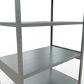 Schulte Lagertechnik Fachbodenregal-Stecksystem MULTIplus 250, Grundregal, Längenriegel, 3000x1300x800 mm, 7 Böden, verzinkt