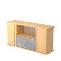 undefined, Sideboard mit 2 Schubladen, Ahorn