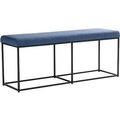 Paperflow, Sitzbank Paperflow Cube, für 3 Personen, Industrial Design, Polyesterbezug, Gestell Stahl & Sperrholz, B 1200 x T 360 x H 495 mm, blau