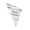 PAPSTAR, Spitztüten Papstar Newsprint, Volumen 250 g, L 230 x B 230 x H 325 mm, fettdicht, kompostierbar, Pergament-Ersatzpapier, grau-schwarz, 300 Stück