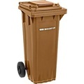 SSI Schäfer Mülltonne PRO 80 WAVE, 80 l, fahrbar, braun