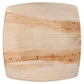 PAPSTAR, Teller Papstar QUADRATO Pure, Einweg, quadratisch, L 260 x B 260 mm, wasser- & hitzebeständig, kompostierbar, Palmblatt, natur, 25 Stück