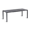 Tisch Best Palazzo, ausziehbar, wetterfest, Einlegplatte, B 1600/2100 x T 900 x H 750 mm, HLP, Zement-Optik&anthrazit