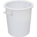 Tonne, mit Griffen, 50 l, Ø 455 x H 470 mm, lebensmittelecht, temperaturbeständig, stapelbar, recycelbares HDPE, weiss
