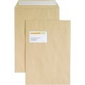 Versandtaschen, Fenster, haftklebend, 100 g/m², DIN C4, 250 Stück, natronbraun