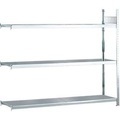 Weitspannregal, mit Stahlboden, Höhe 2000 mm Spannweite 2000 mm Anbauregal, Tiefe 500 mm