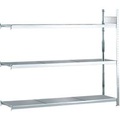 Weitspannregal, mit Stahlboden, Höhe 2000 mm Spannweite 2250 mm Anbauregal, Tiefe 400 mm
