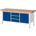RAU, Werkbank Serie 8569, 3 Schubladen, 2 Türen, höhenverstellbar