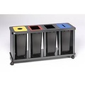 VAR, Wertstoffsammler VAR Tetris, als 4er-Station, mit Kunststoffbehältern, Stahl