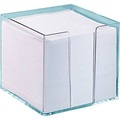 Zettelbox, transparent, 95x95x95 mm, 700 Blatt, weiß
