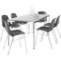 6 Stühle BETA, anthrazit + Tisch SET